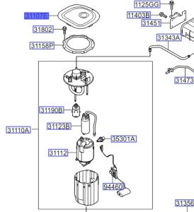 غطاء مضخة الوقود