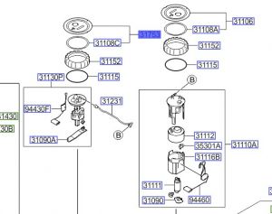 غطاء مضخة الوقود
