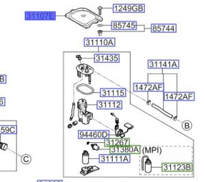 غطاء مضخة الوقود