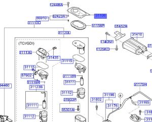 غطاء مضخة الوقود