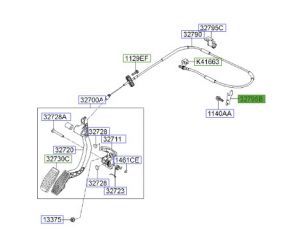 مثبت كابل دواسة التسارع
