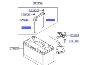 مسمار رباط قاعدة البطارية