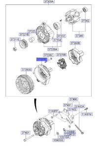 بوبينة دينمو مع القاعدة