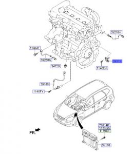 حساس الكامشافت (عامود التايمن)