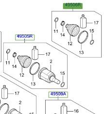 طقم جلدة عكس أمامي خارجي