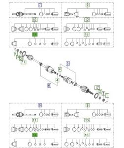 طقم جلود عكوس داخلية