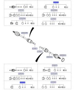طقم جلود عكوس داخلية