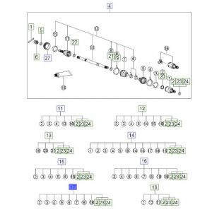 طقم جلدة عكس داخلي أمامي
