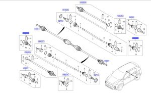 طقم جلدة عكس داخلي خلفي