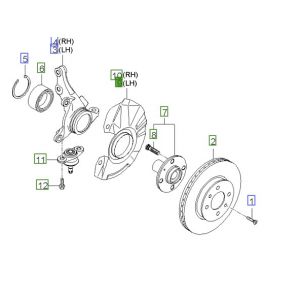 صاجة حماية هوب الفرامل الأمامي يسار