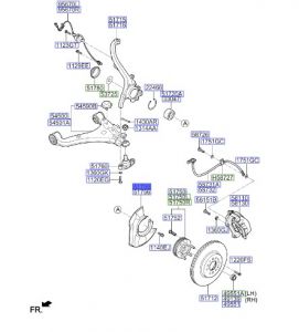 صاجة حماية هوب الفرامل الأمامي يسار