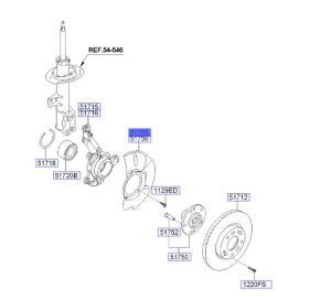 صاجة حماية هوب الفرامل الأمامي يسار
