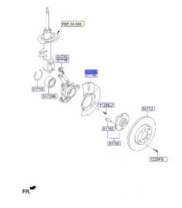صاجة حماية هوب الفرامل الأمامي يسار