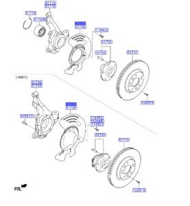 صاجة حماية هوب الفرامل الأمامي يسار