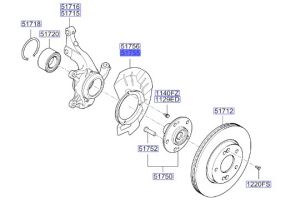 صاجة حماية هوب الفرامل الأمامي يسار