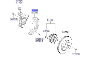 صاجة حماية هوب الفرامل الأمامي يسار