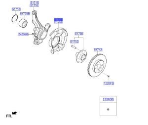 صاجة حماية هوب الفرامل الأمامي يسار