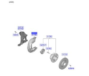 صاجة حماية هوب الفرامل الأمامي يسار