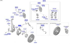 صاجة حماية هوب الفرامل الأمامي يسار