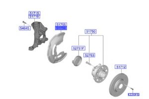 صاجة حماية هوب الفرامل الأمامي يمين