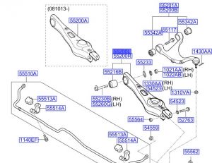 مقص خلفي سفلي يسار