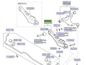مقص خلفي سفلي يسار