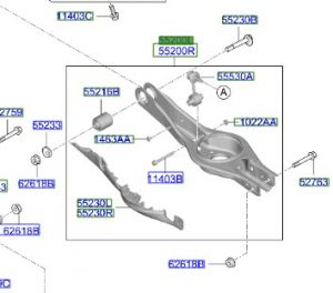 مقص خلفي سفلي يسار