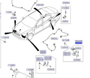 حساس ارتفاع المركبة الخلفي يسار