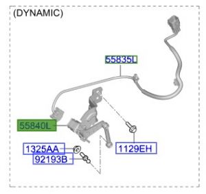 حساس ارتفاع المركبة الخلفي يسار