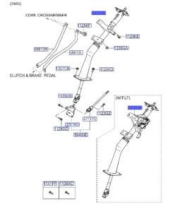 عامود دركسون مع المفصلة