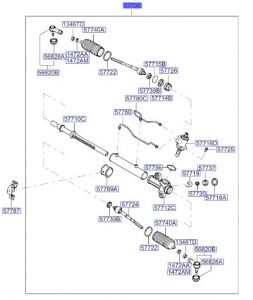علبة دركسون سفلية مع دودة الدركسون