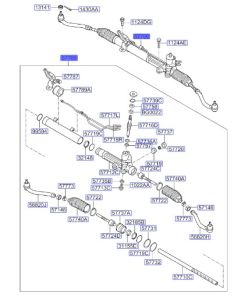 علبة دركسون سفلية مع دودة الدركسون
