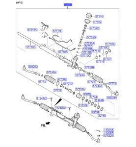 علبة دركسون سفلية مع دودة الدركسون
