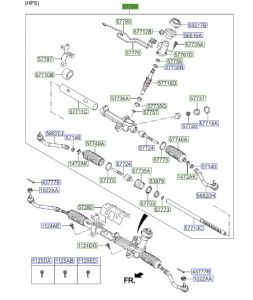 علبة دركسون سفلية مع دودة الدركسون