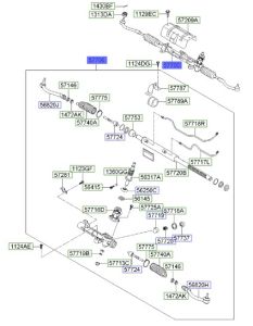 علبة دركسون سفلية مع دودة الدركسون
