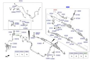 علبة دركسون سفلية مع دودة الدركسون