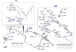 علبة دركسون سفلية مع دودة الدركسون