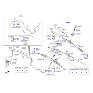 علبة دركسون سفلية مع دودة الدركسون