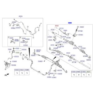 علبة دركسون سفلية مع دودة الدركسون