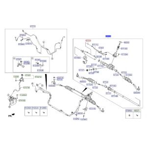 علبة دركسون سفلية مع دودة الدركسون