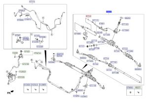 علبة دركسون سفلية مع دودة الدركسون