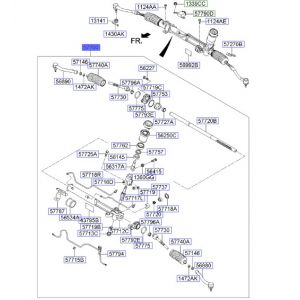 علبة دركسون سفلية مع دودة الدركسون