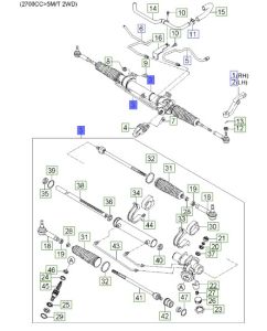 علبة دركسون سفلية مع دودة الدركسون
