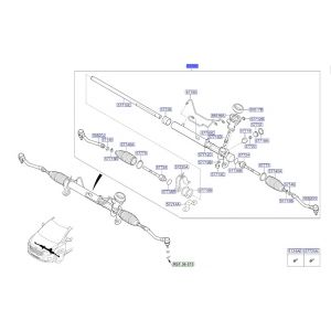 علبة دركسون سفلية مع دودة الدركسون