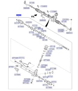 علبة دركسون سفلية مع دودة الدركسون