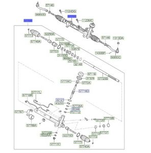 علبة دركسون سفلية مع دودة الدركسون