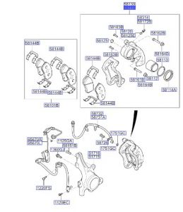 كليبر فرامل أمامي يسار