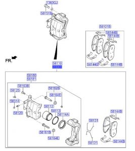كليبر فرامل أمامي يمين