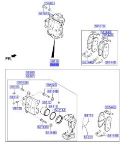 كليبر فرامل أمامي يمين