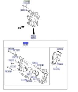 طقم كليبر فرامل يسار